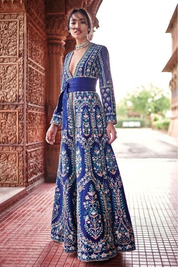 indo western saree